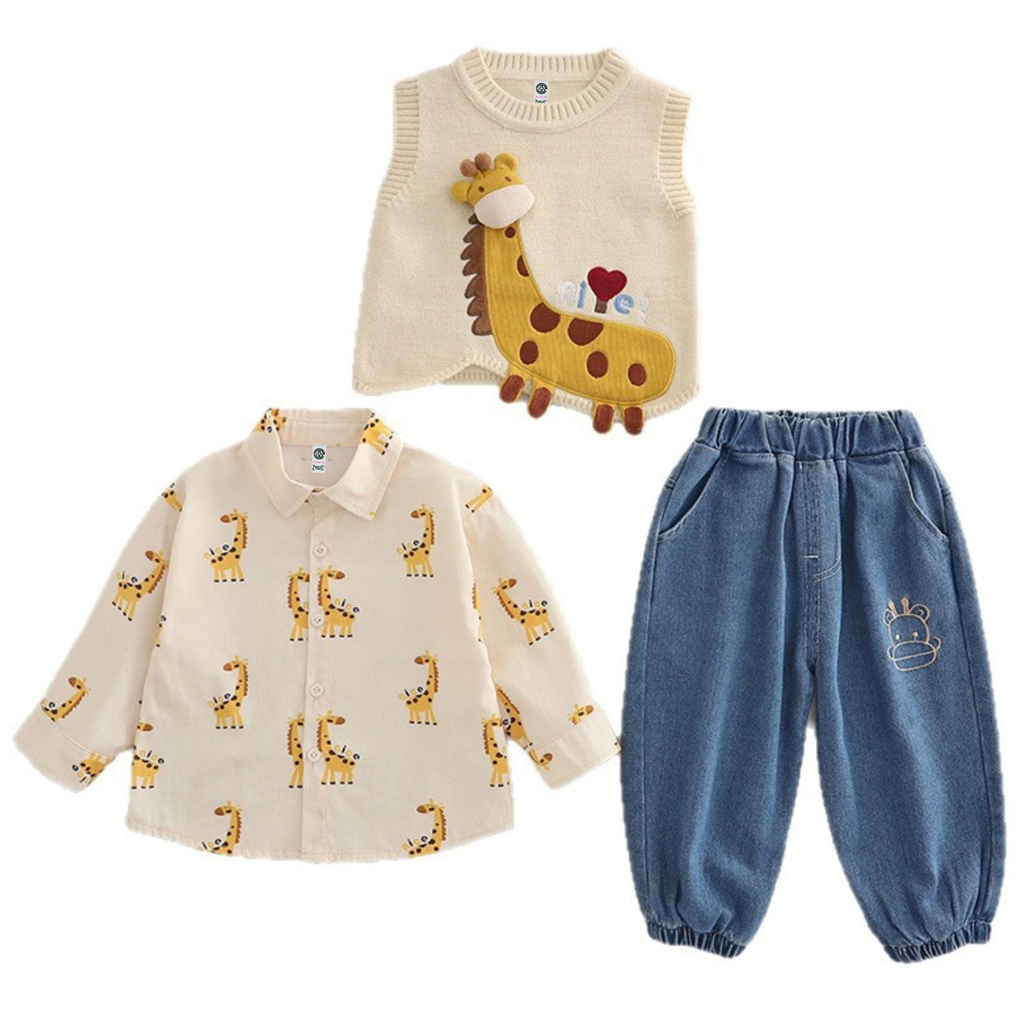 Boy's Geoffrey Spring & Autumn 3-Piece Outfit Set