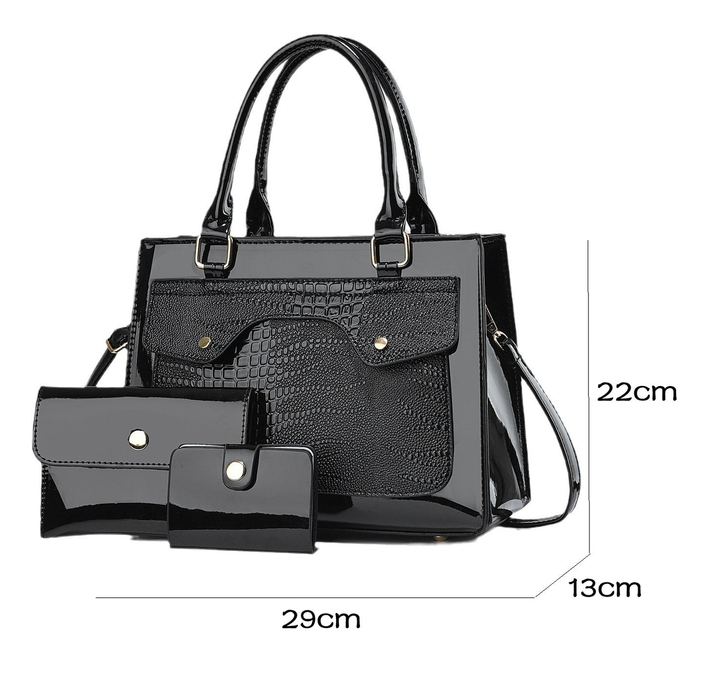 Classic LustraLuxe Trio Handbag/Crossbody Bag