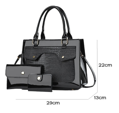 Classic LustraLuxe Trio Handbag/Crossbody Bag
