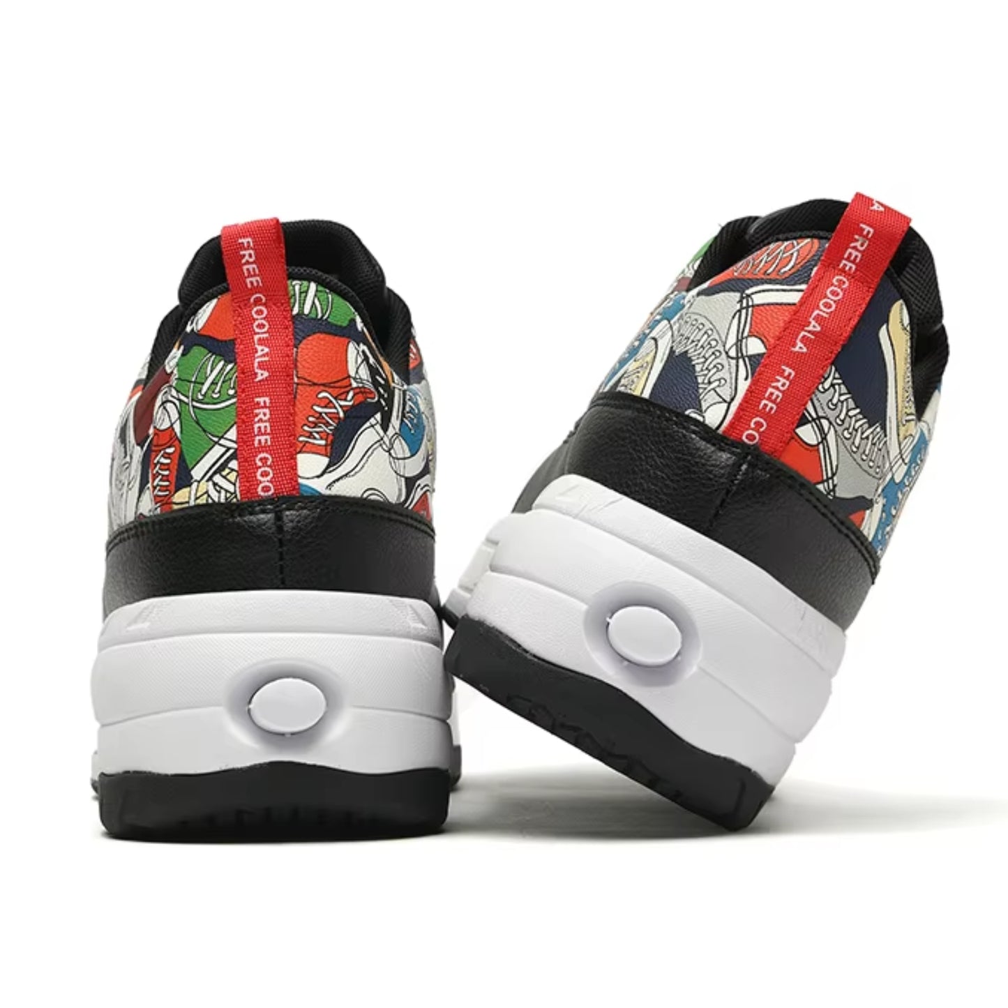 Unisex 2-in-1 Street-Art Graffiti Convertible Roller Skate Shoes | Kids & Adult