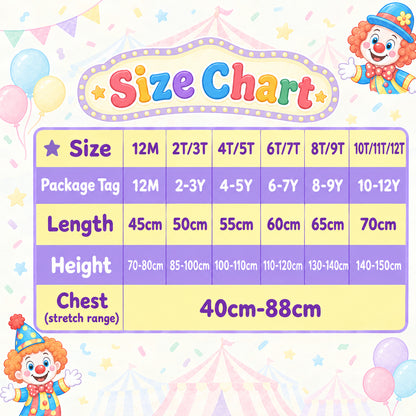 Girls Rainbow Clown Tutu Costume Set