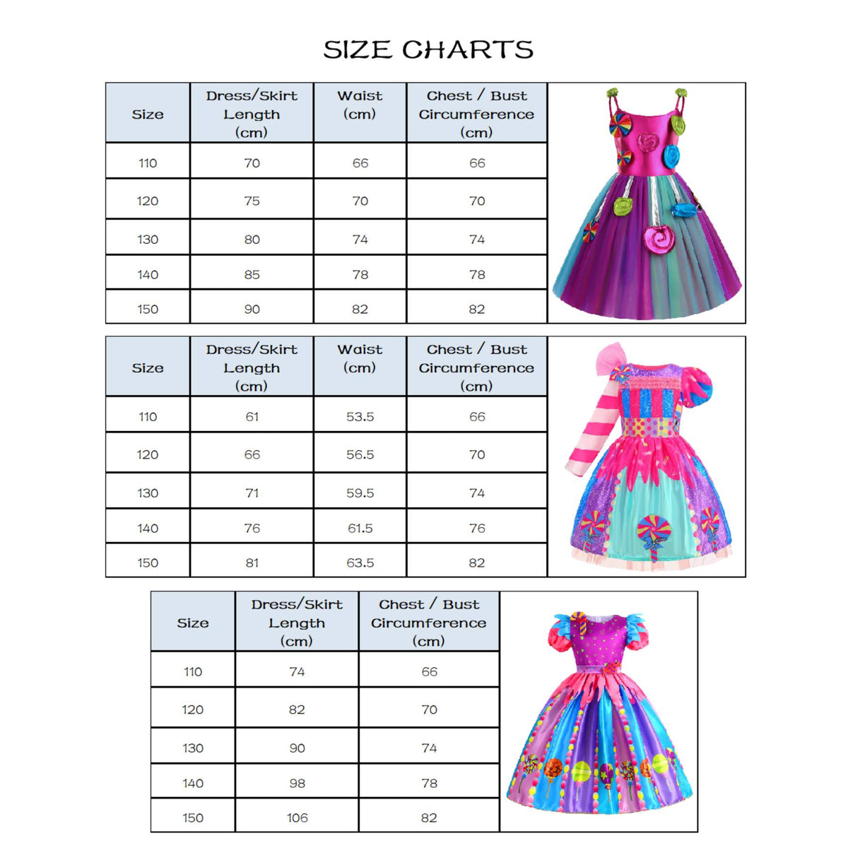 Girls Candyland Lollipop Princess Dress Set