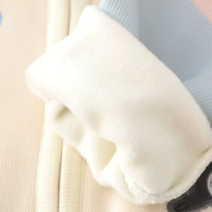 Girls' Cute Cartoon Cat Knitted Zip-Up Sweater Jacket