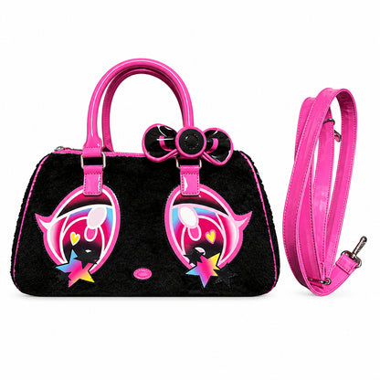 Harajuku Anime Eyes Plush Boston Bag