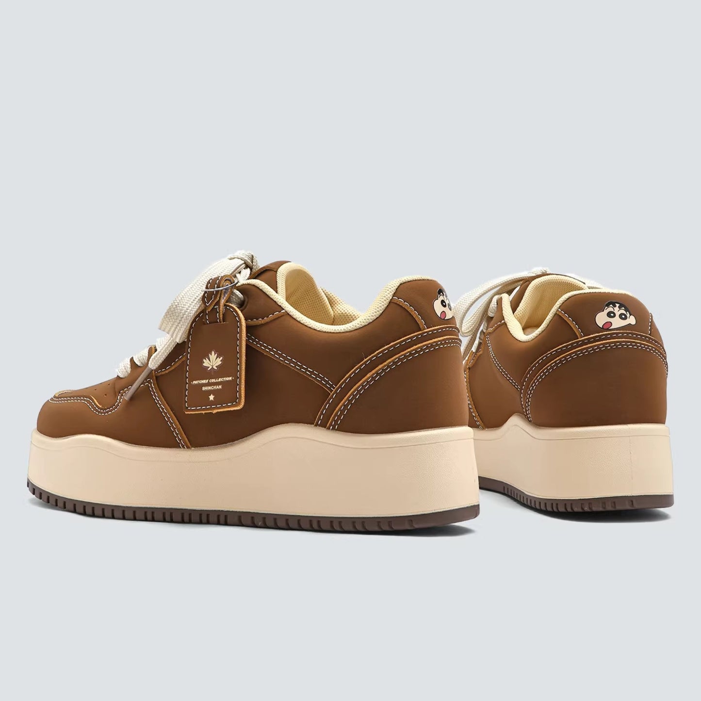 Crayon Shin-Chan Collaboration Suede Thick Sole Sneakers