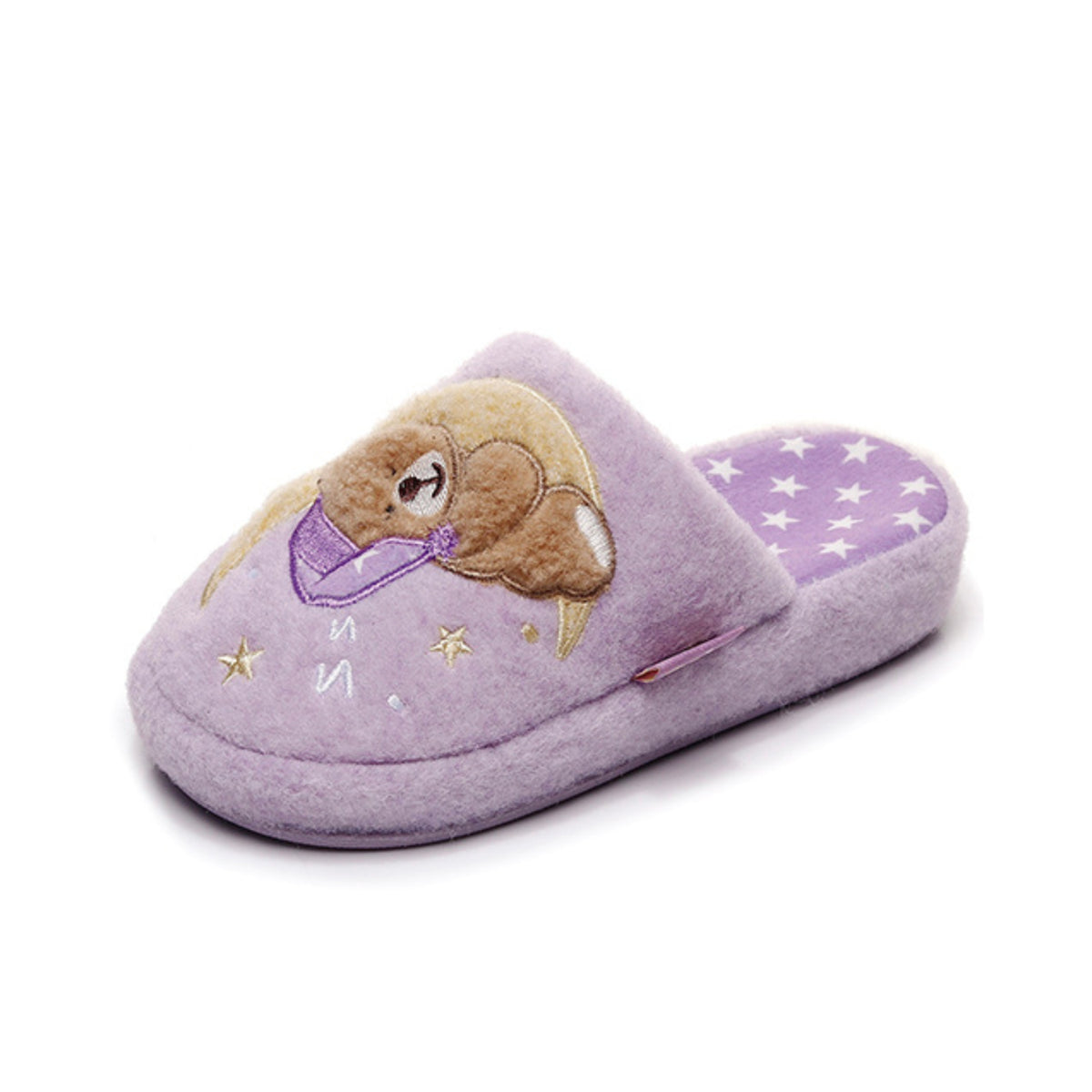 Children's Starry Night Sleepy Bear Slippers