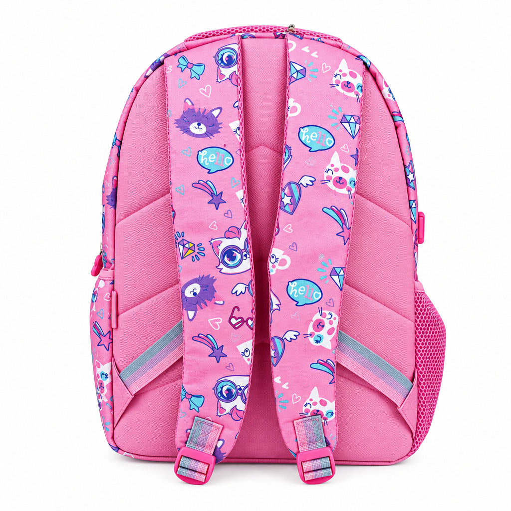 2-Piece Kids 3D Large Field of Cats Backpack & Duffel Bag Travel Set