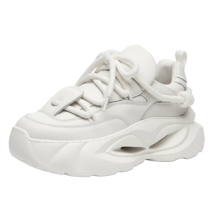 Men's Alpha Sole Leather Shoes (White)