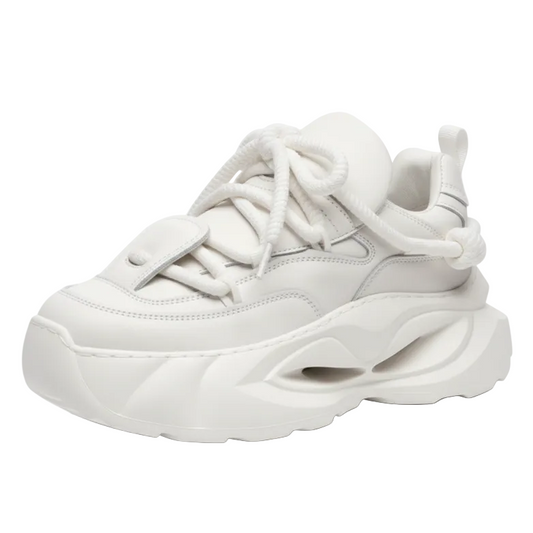 Men's Alpha Sole Leather Shoes (White)