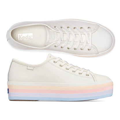 Keds Triple Up Leather Multi Stripe Foxing