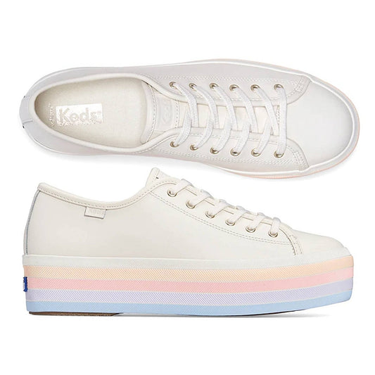 Keds Triple Up Leather Multi Stripe Foxing