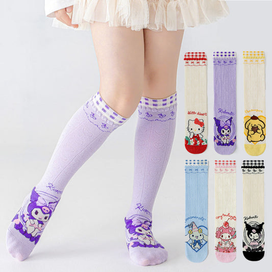 Girls' Kawaii Sanrio Characters Breathable High Socks