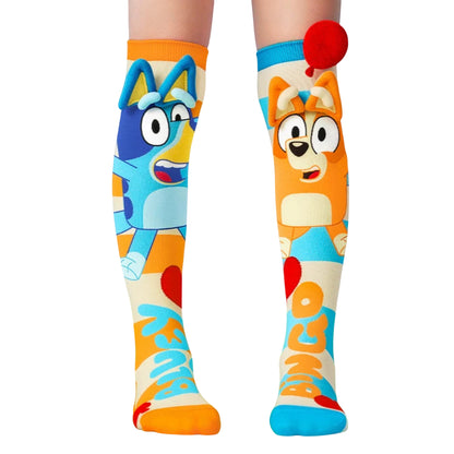 Bluey Mismatched Knee-High Crazy Socks