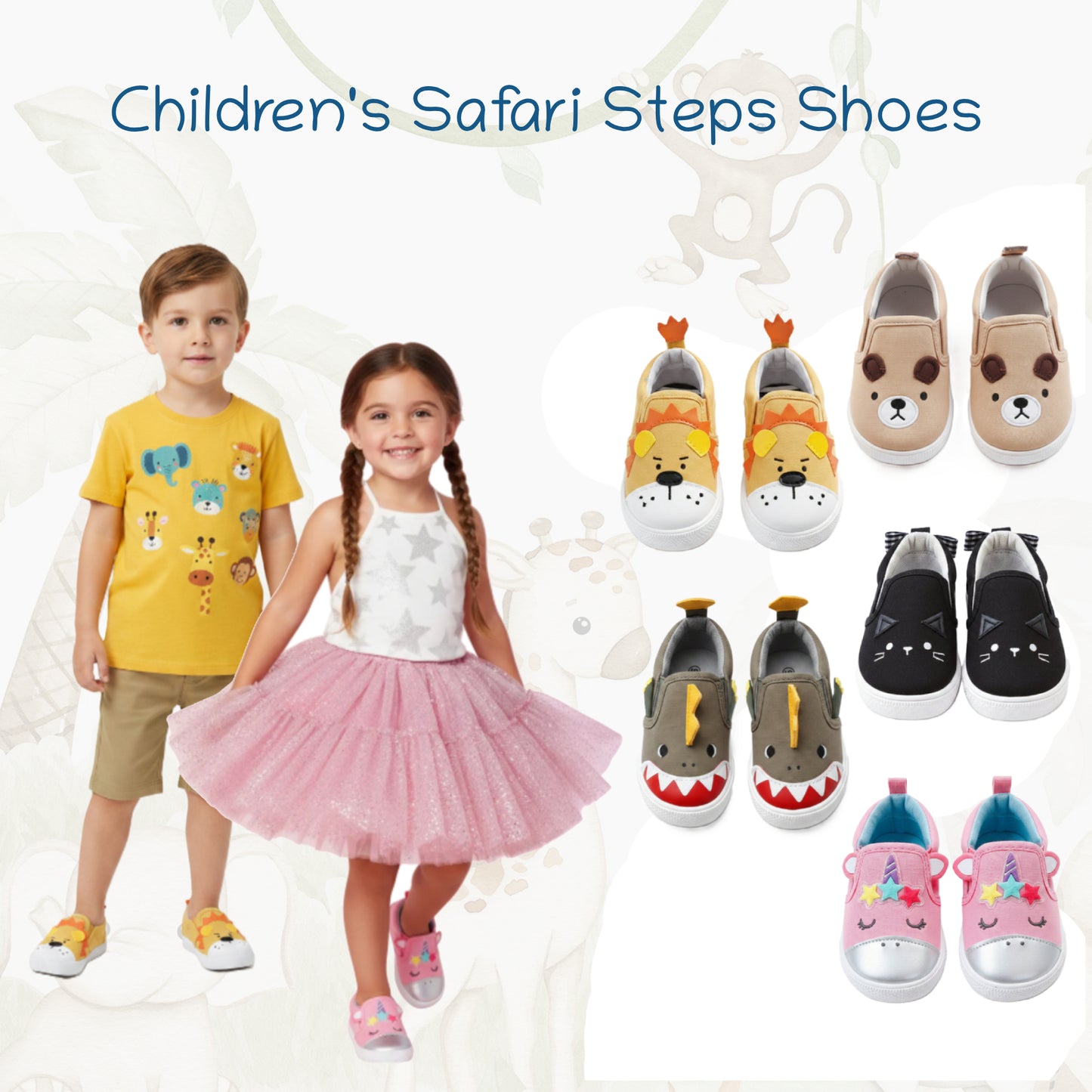 Children's Safari Steps Canvas Shoes