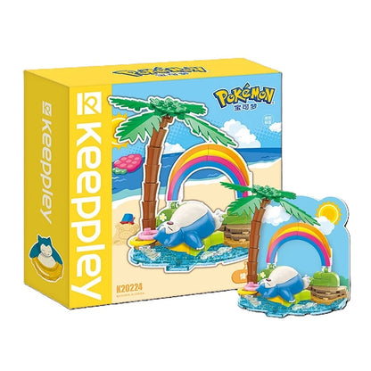 Keeppley Pokémon Building Blocks Scene Set - Vacation Diorama Mini Bricks Toy Kit