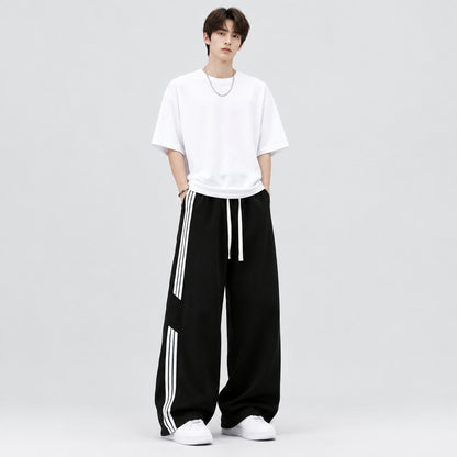 Men's Retro Washed Wide-Leg Denim Baggy Jeans