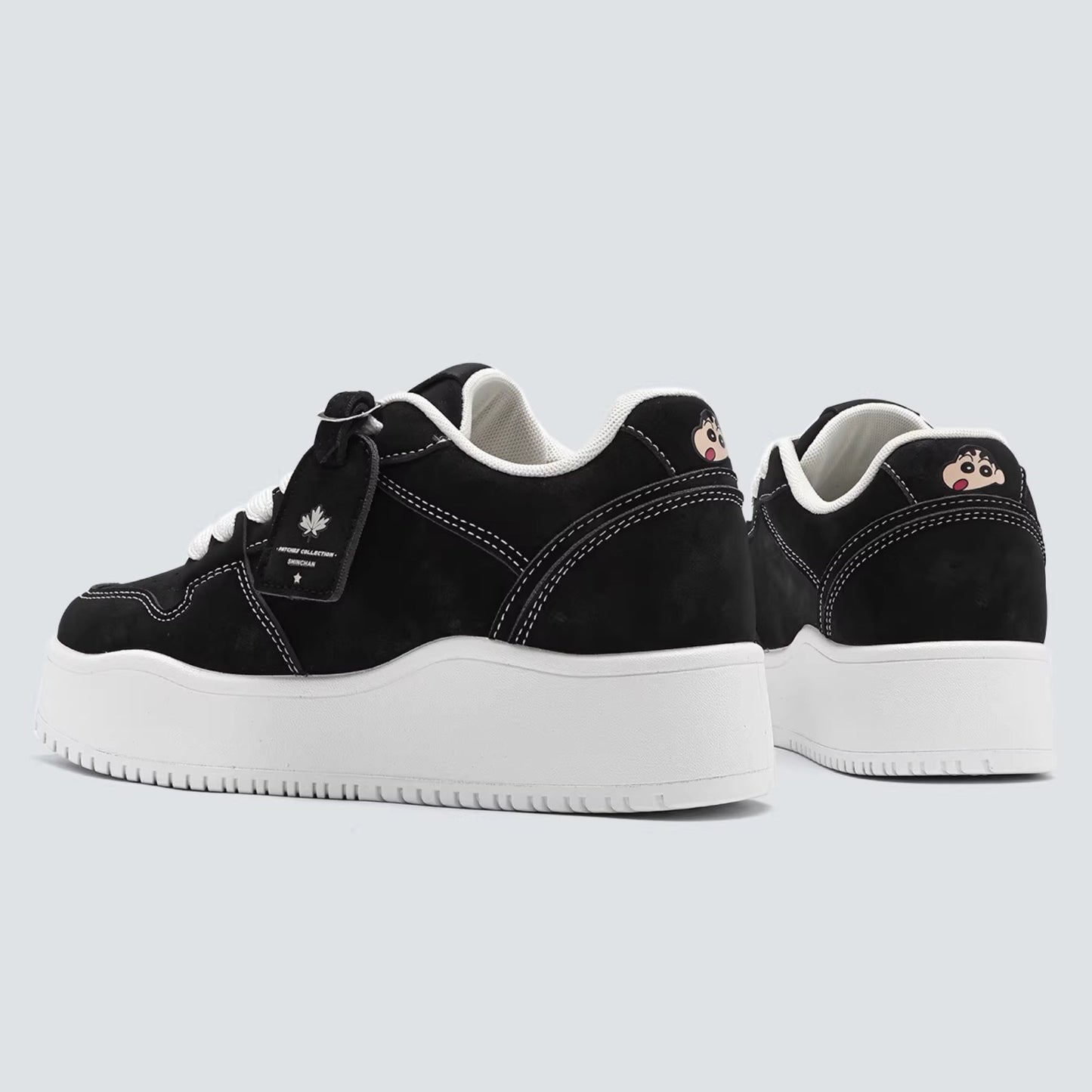Crayon Shin-Chan Collaboration Suede Thick Sole Sneakers