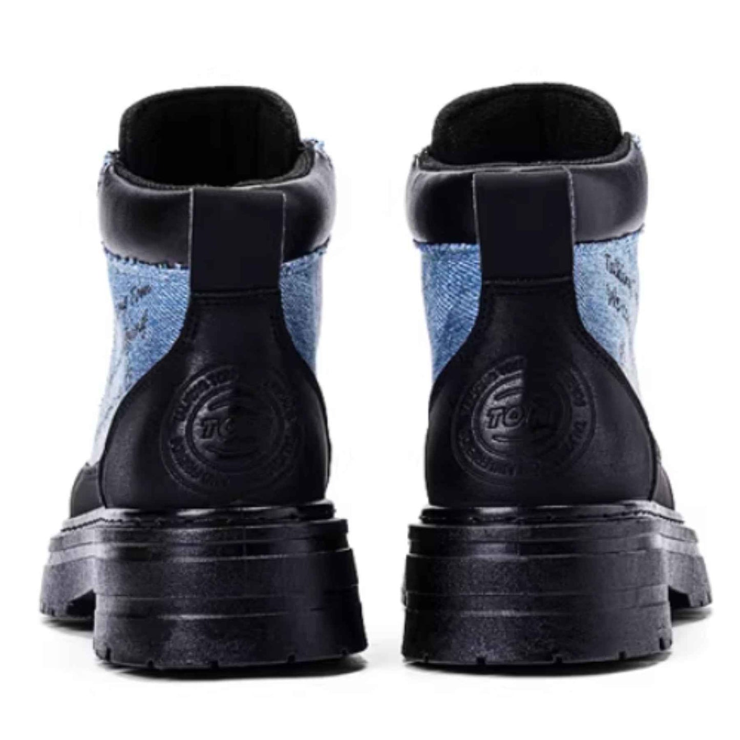 TALKING TOM | High-Top Script Rugged Boots - Black
