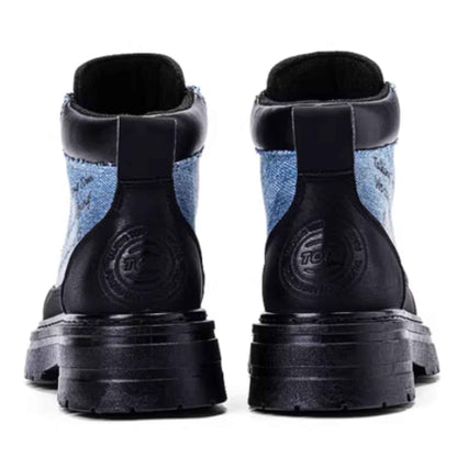 TALKING TOM | High-Top Script Rugged Boots - Black