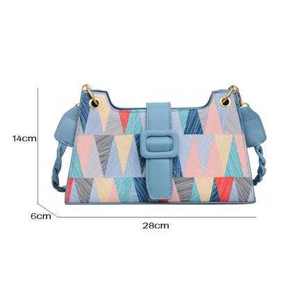 Buckle Contrast Shoulder Bag