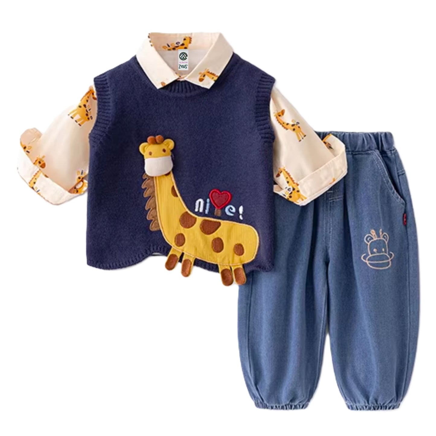 Boy's Geoffrey Spring & Autumn 3-Piece Outfit Set
