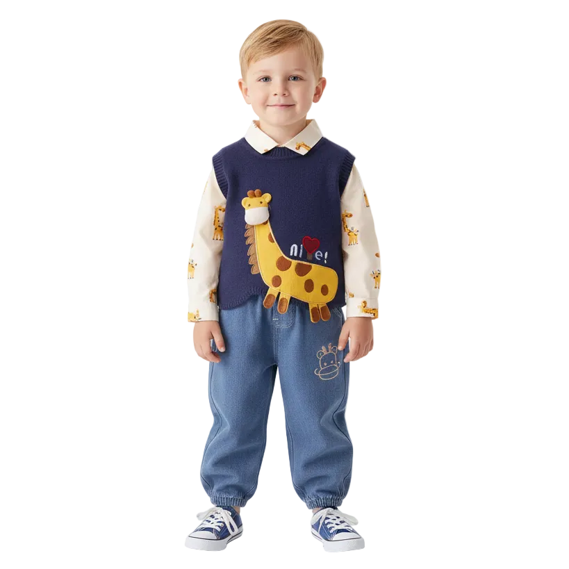 Boy's Geoffrey Spring & Autumn 3-Piece Outfit Set