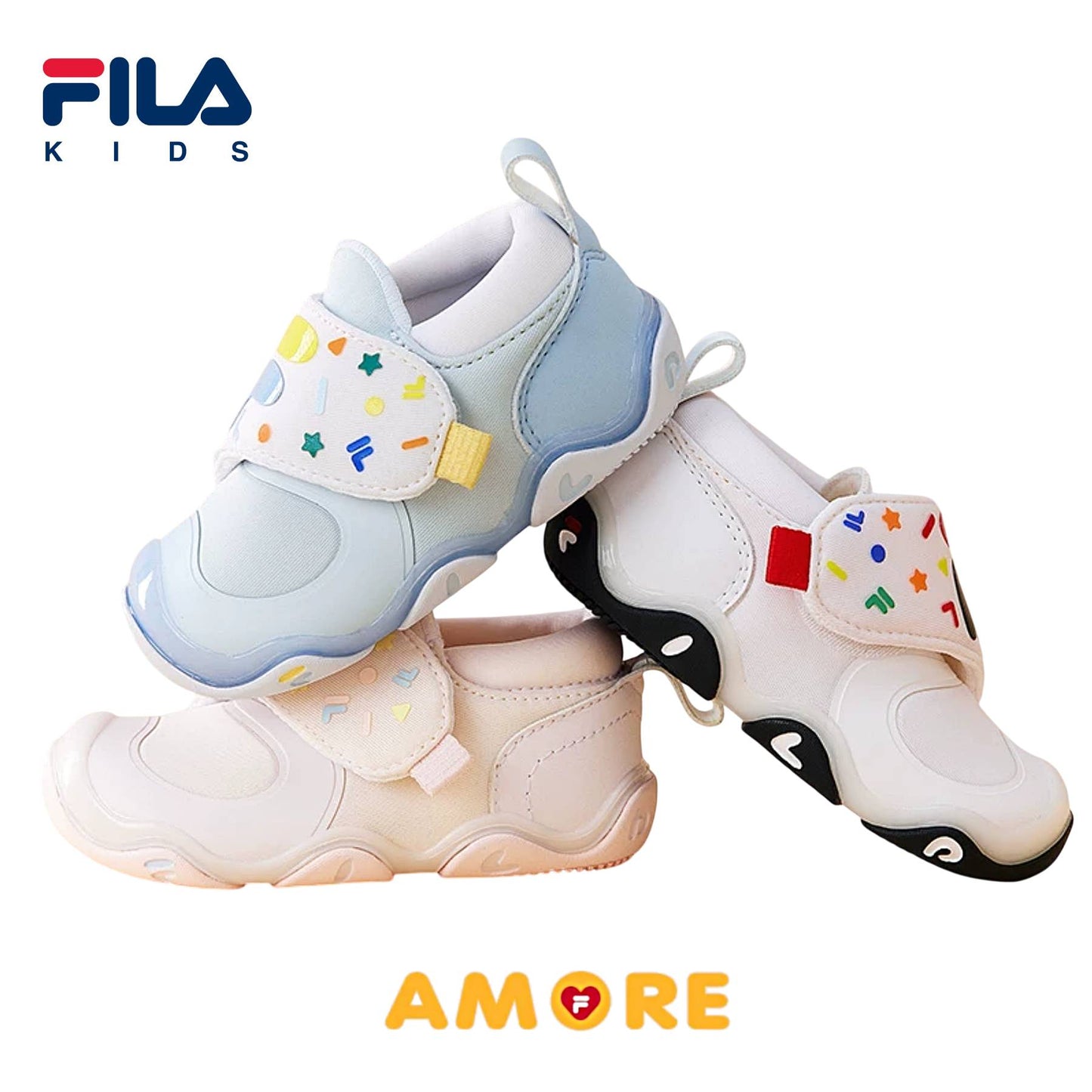 FILA | KIDS AMORE Boys/Girl's First Walker Velcro Shoes