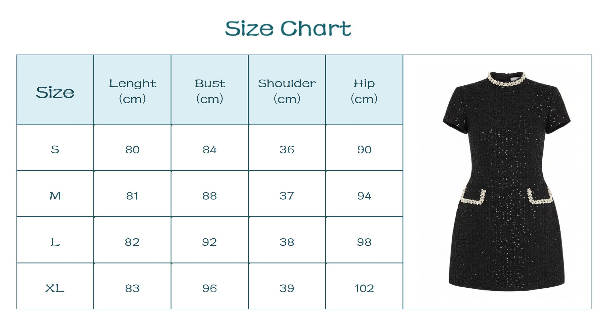 Prestige Tweed Jeweled Neckline Black Mini Dress.