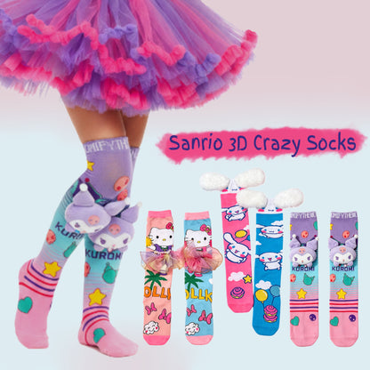 Sanrio Knee-High 3D Crazy Socks