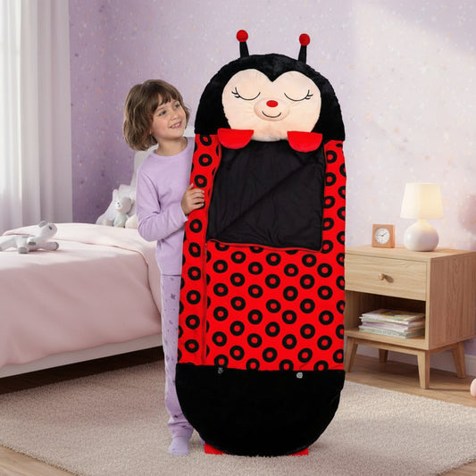 Zip & Zzz's Children's Cartoon Sleeping Bag - Lady Bug