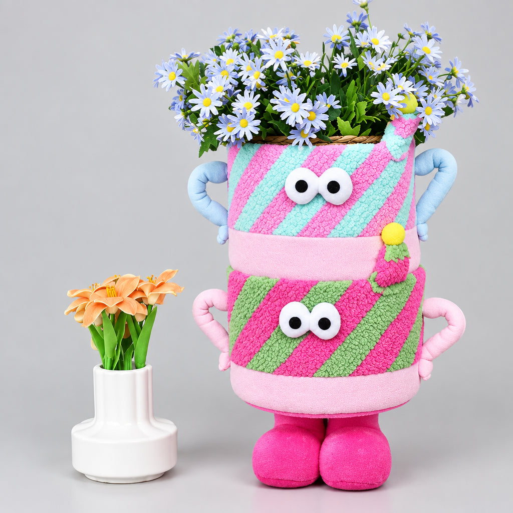 Candy Swirl Storage Basket with Handles and Feet