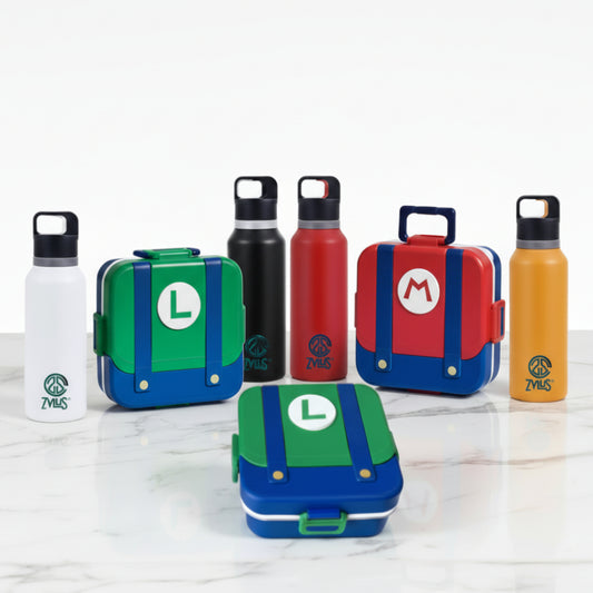 Super Mario Inspired Lunch Box and 550ml Water Bottle Set
