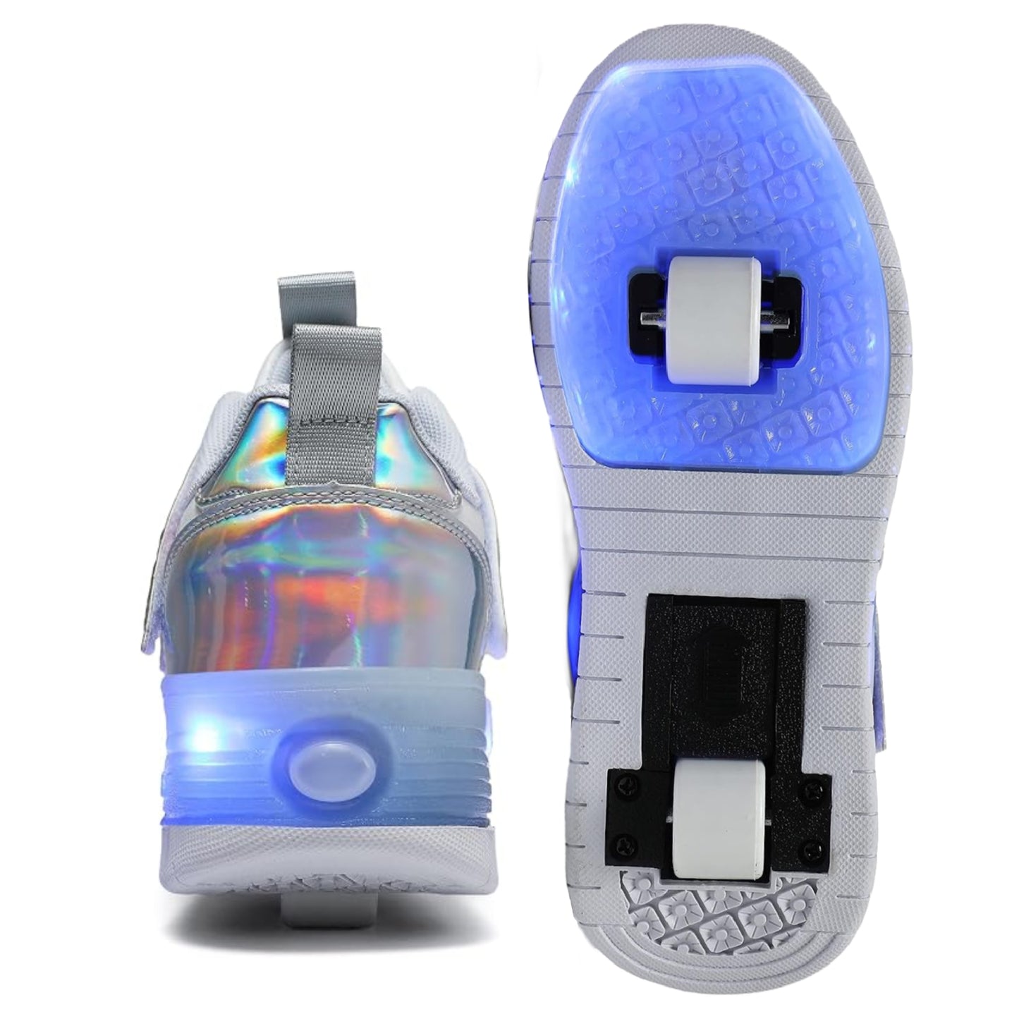 Kids Magical Light Up 2-in-1 Roller Skate Sneakers - Purple