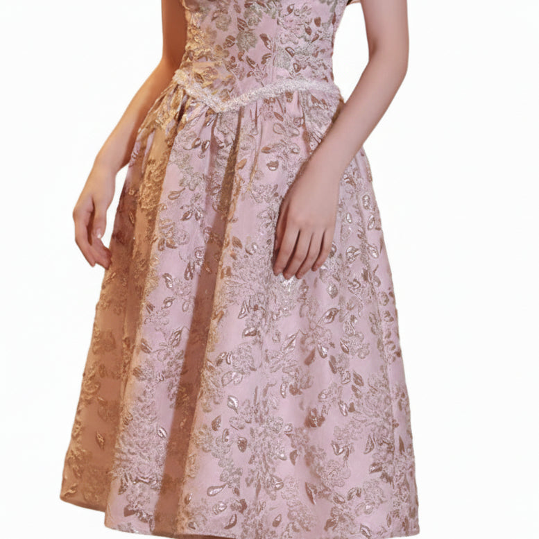 Fiore Gem Suspender Midi Dress.