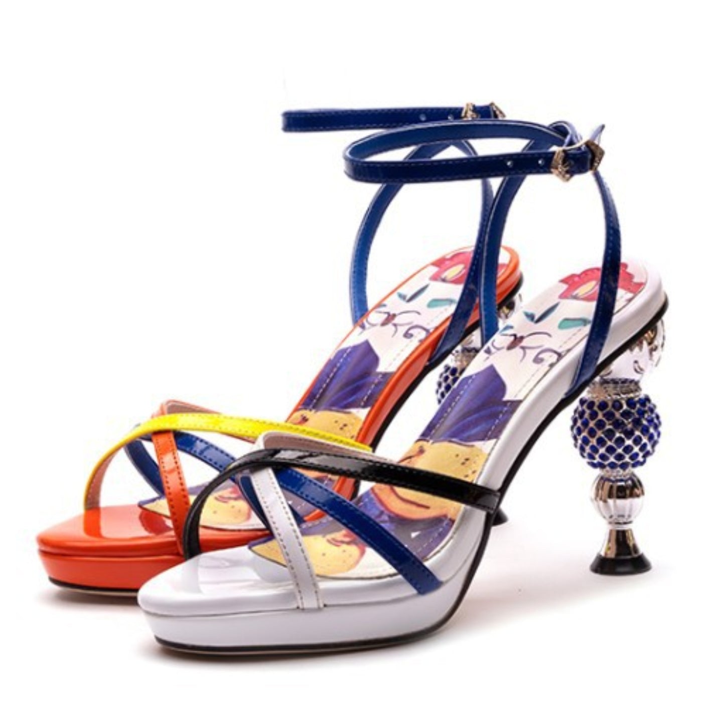 Baroque Ankle Strap Heels