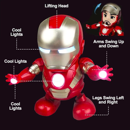 360 Degree Rotating Dance Hero Interactive Superhero Action Figure with Lights & Music