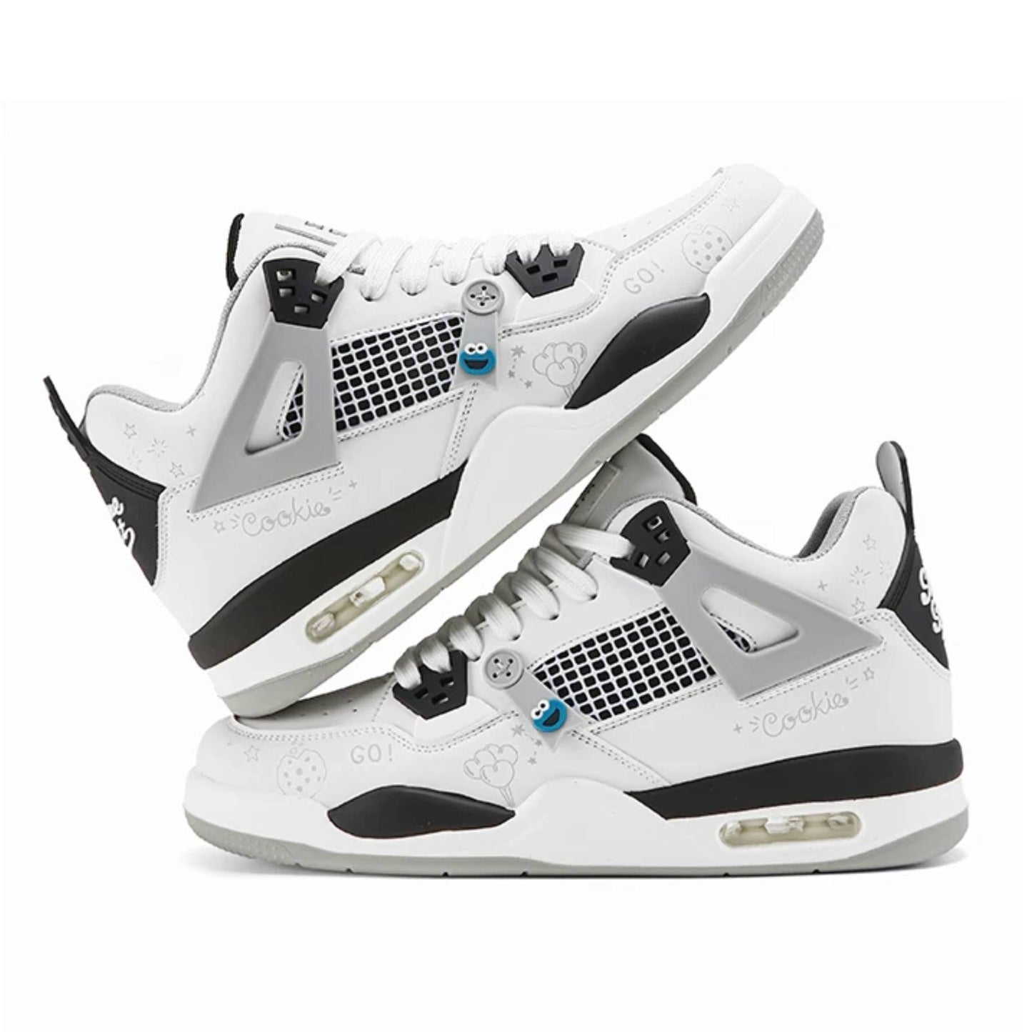 Sesame Street | Men's Basketball Shoes - Panda White