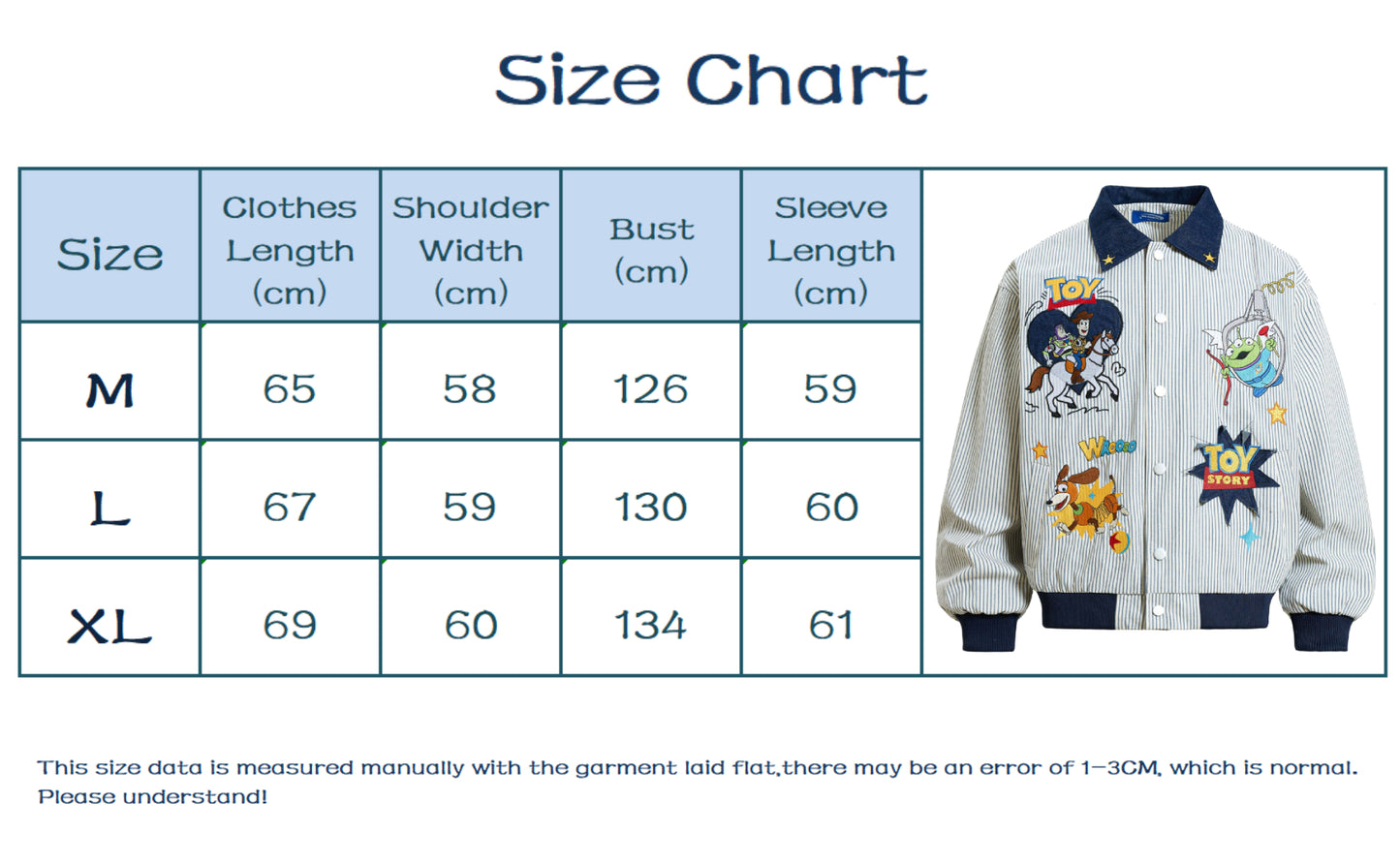 Toy Story Striped Patchwork Varsity Jacket