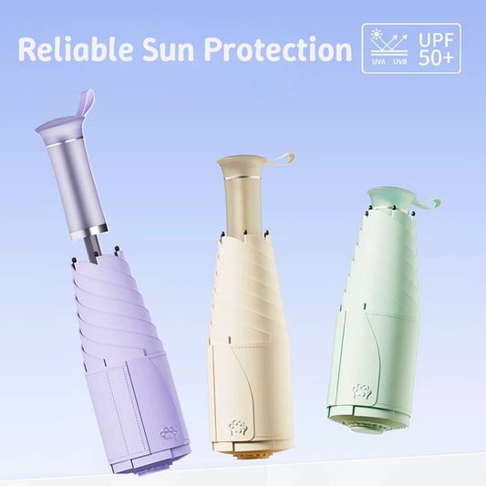 UPF50+ Microscopic Handle Compact Folding Umbrella