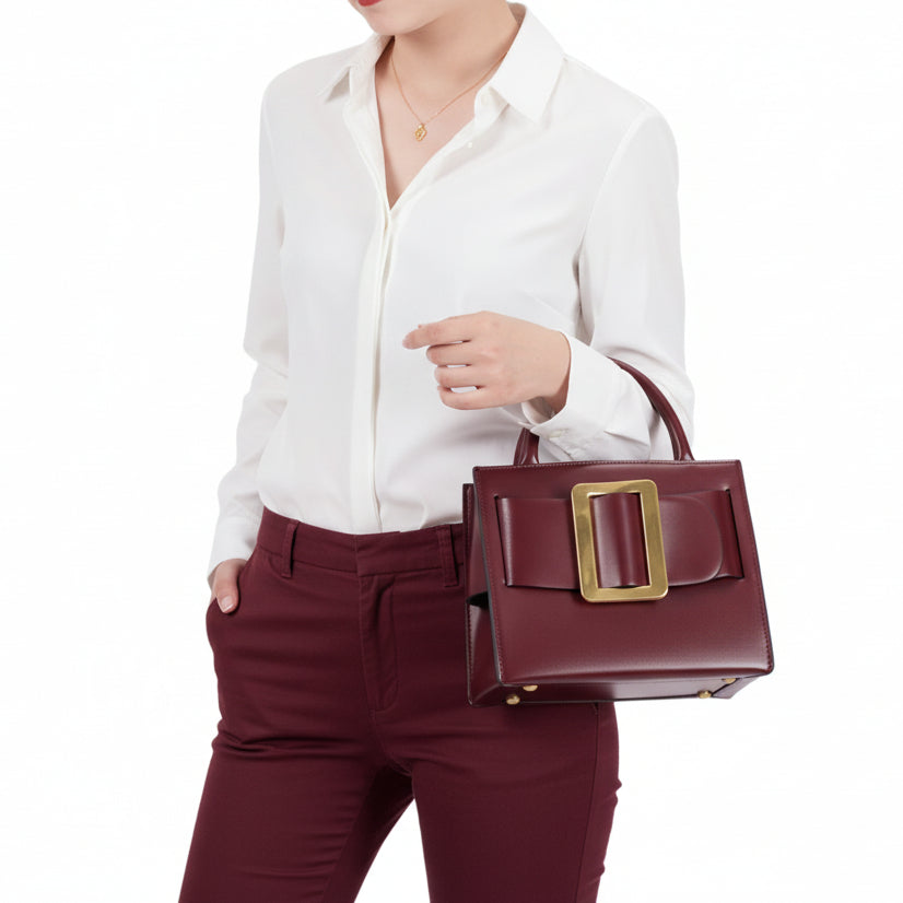 Buckle Medium Bucket Crossbody / Handbag