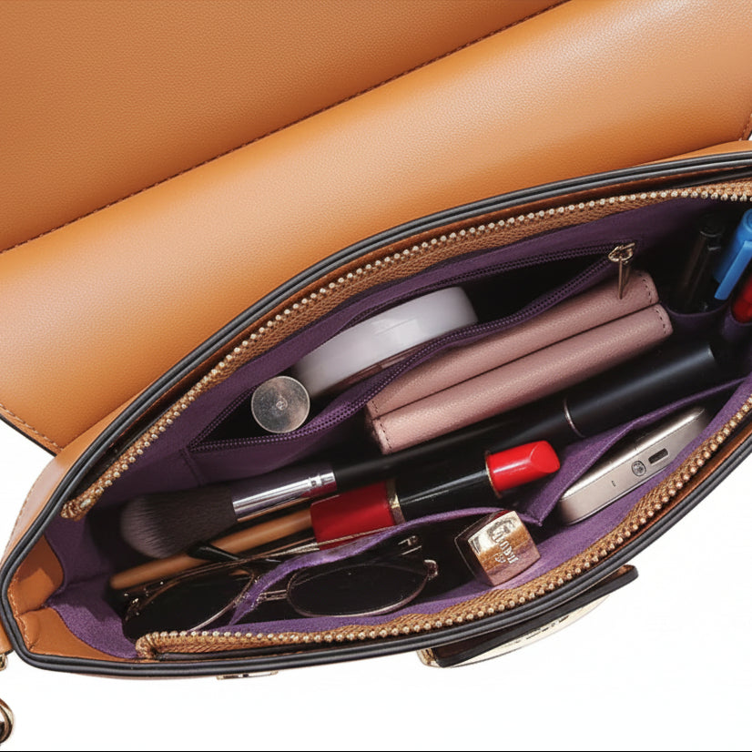 Buckle Frosted Medium Tote Shoulder Bag