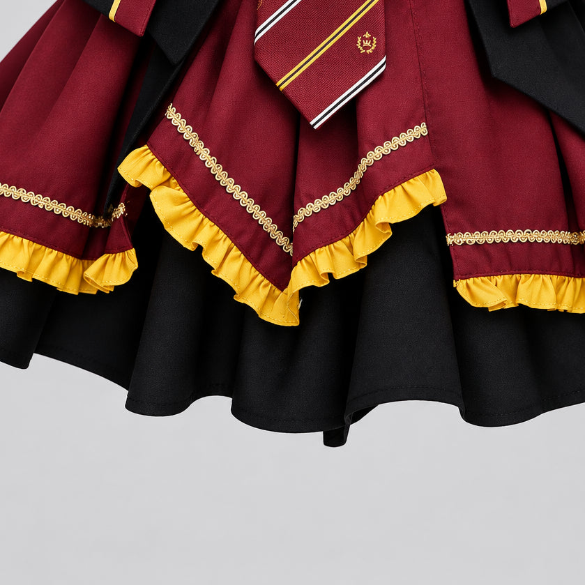 Little Gryffindor Wizard Cosplay Dress Set
