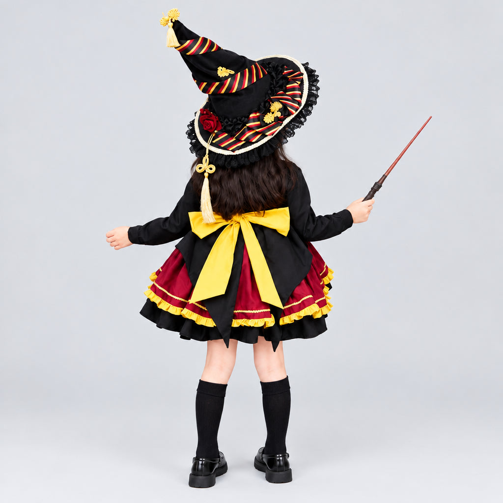 Little Gryffindor Wizard Cosplay Dress Set