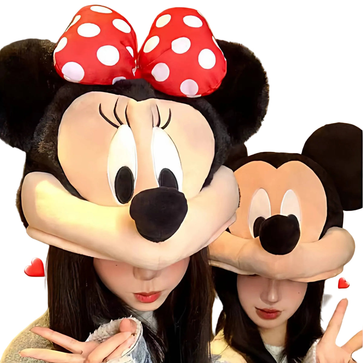 Mickey & Minnie 3D Big-Head Plush Hats