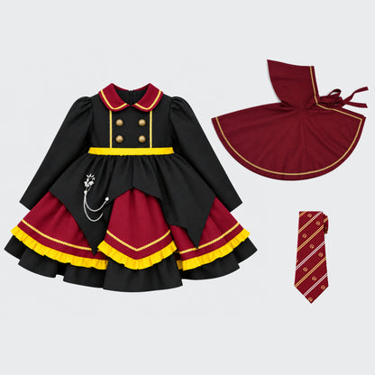 Little Gryffindor Wizard Cosplay Dress Set