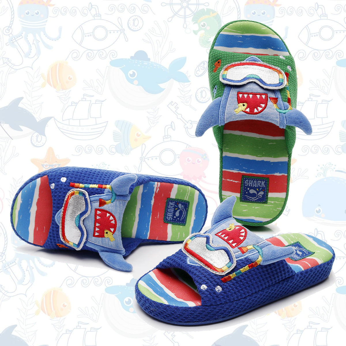Kids' Jawsome Shark Home Slippers