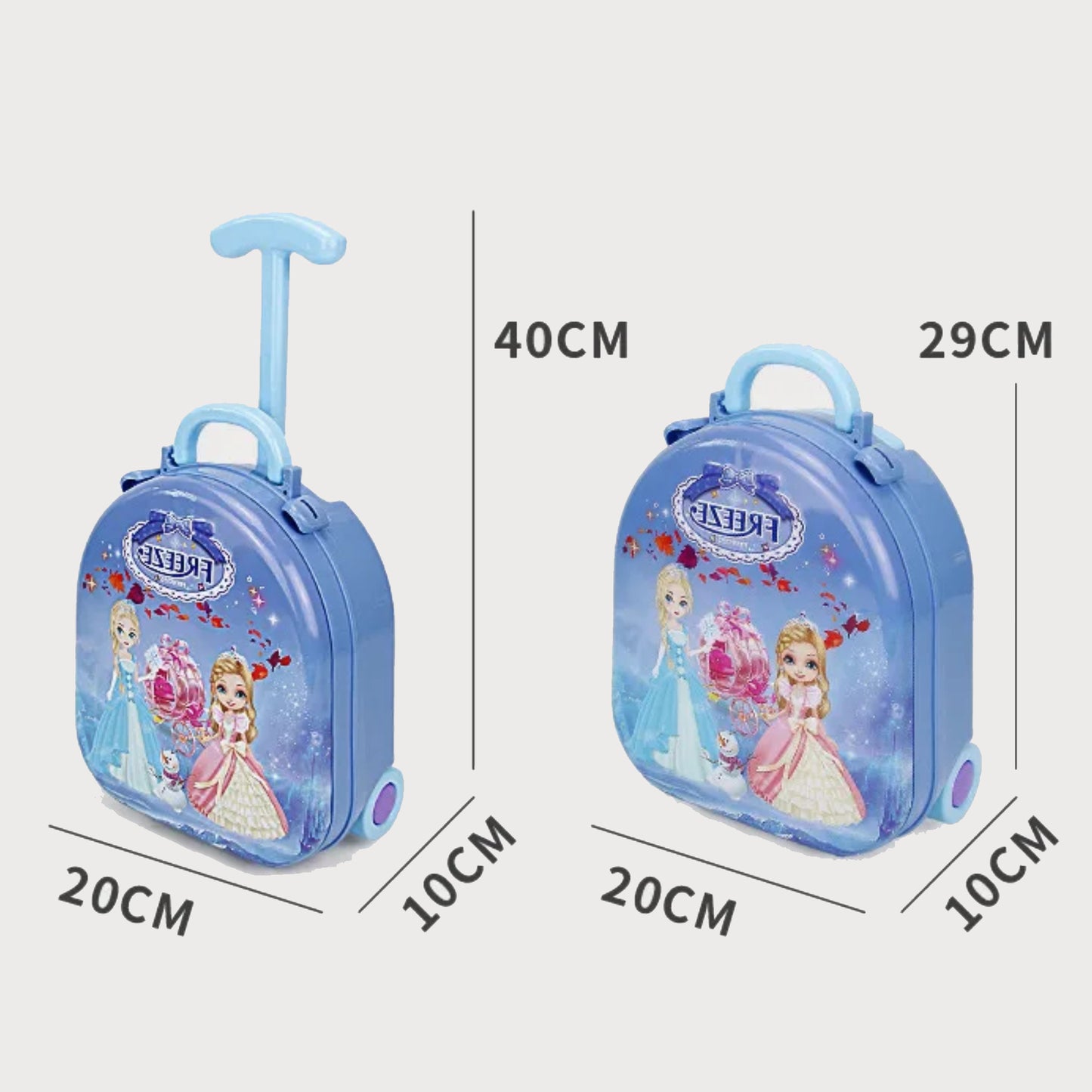 3-in-1 Princess Makeup Vanity Suitcase Playset