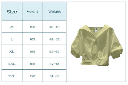 Women Lapel Short-Sleeved Cropped Shirt