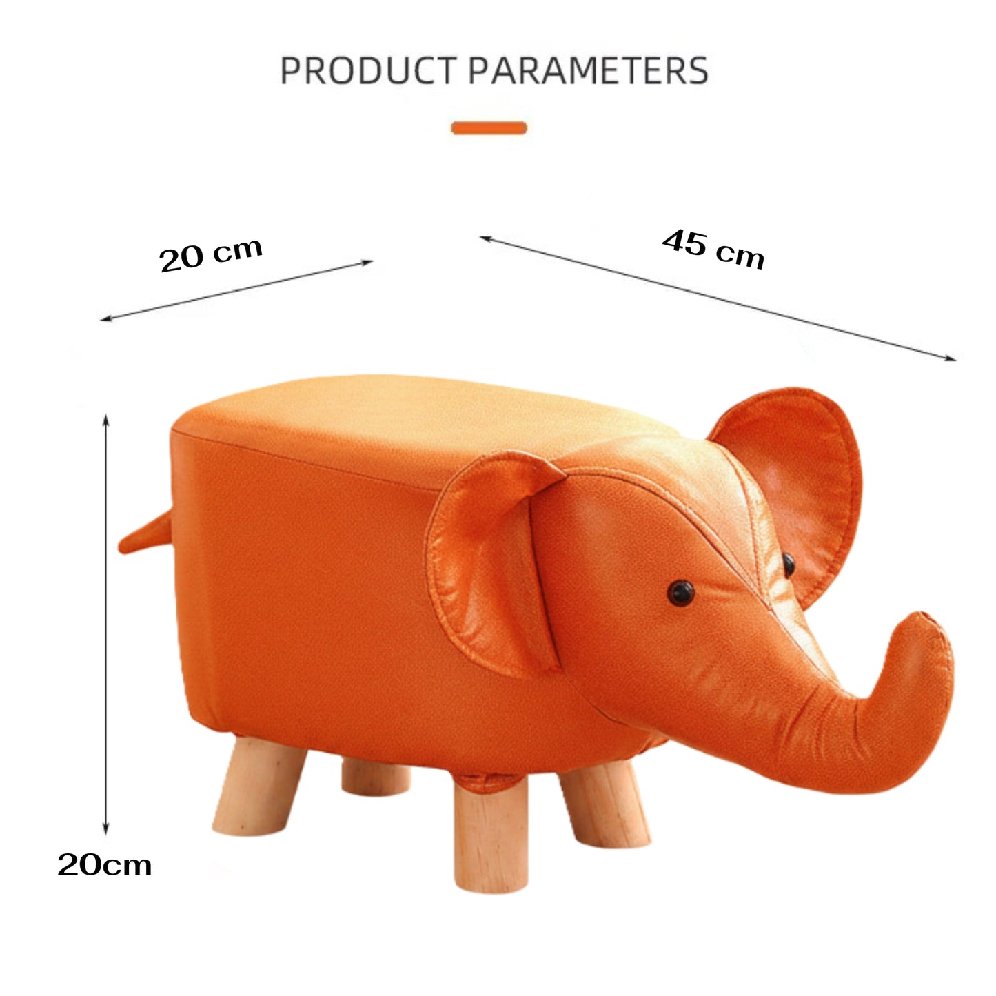 Elephant Animal Children's Ottoman Footstool