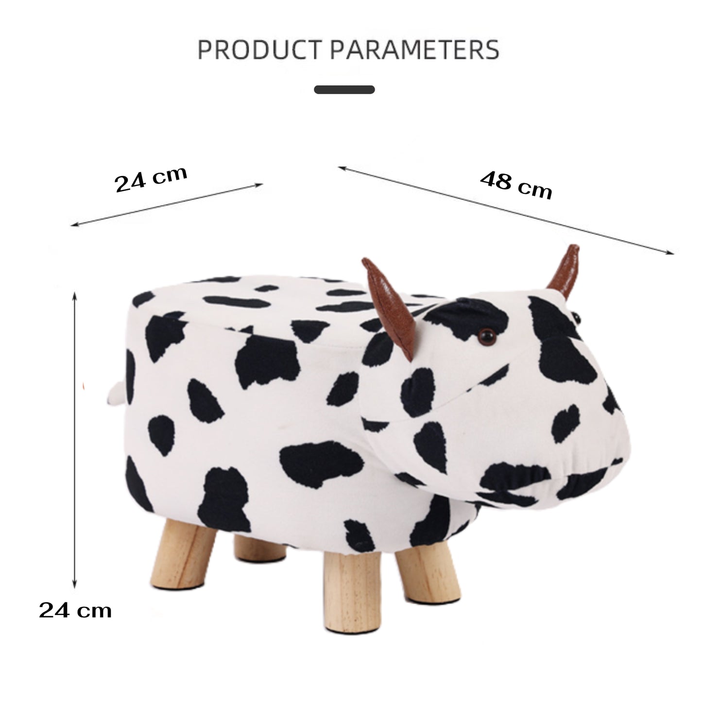 Cow Animal Children's Ottoman Footstool